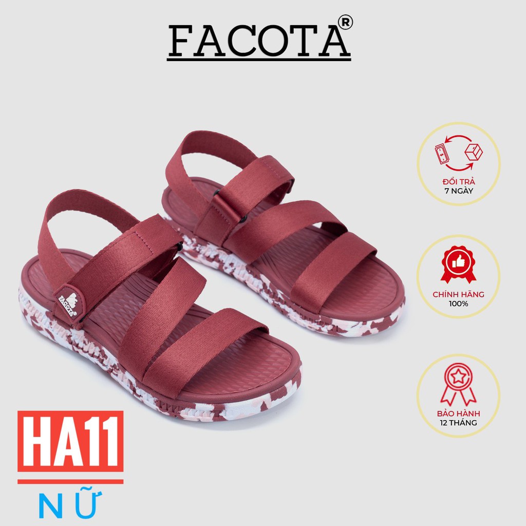 Giày sandal nữ Facota Sport HA11 chính hãng sandal quai dù