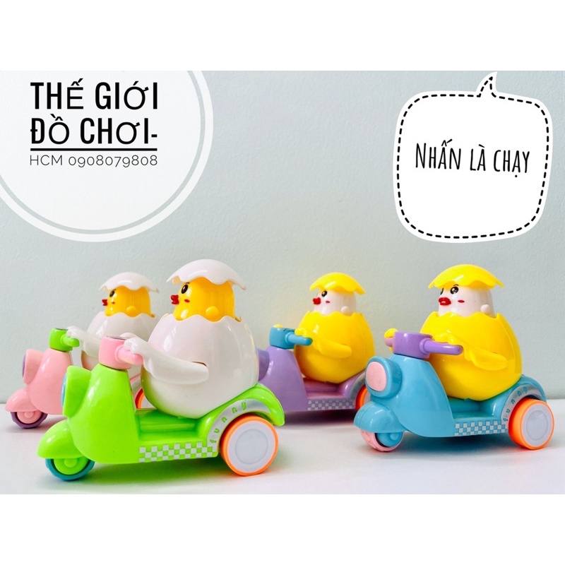 [HOT- NHẤN CÓT LÀ CHẠY] Đồ chơi trứng gà chạy xe rất đáng yêu dành cho các bé khám phá mô hình xe