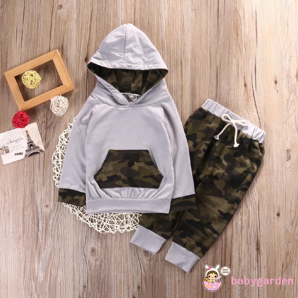 Bộ áo hoodie+quần dài hoạ tiết rằn ri độc đáo cho bé