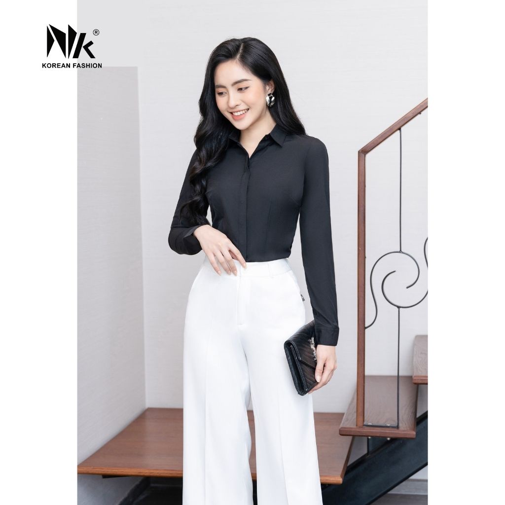 [Mã LTPBJ12 giảm 30K đơn 299K] Quần Tây Nữ Ống Rộng NK FASHION Lưng Cao Dáng Suông Cho Nữ Công Sở NKQU2011001