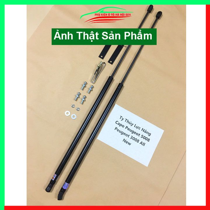 Bộ ty thủy lực ben hơi chống nắp capo Peugeot 5008 Peugeot 3008 All New tự động kèm phụ kiện lắp