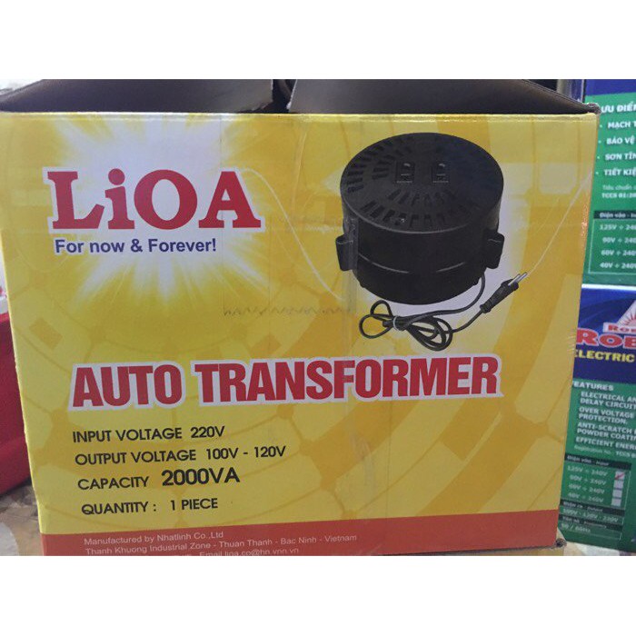 Biến Áp Đổi Nguồn LIOA 2000VA. Đổi Điện 220v Sang 100v, DN020