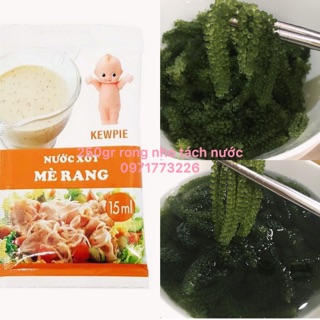 Rong nho biển tách nước | mua 100g rong nho + tặng kèm sốt mè rang 15ml