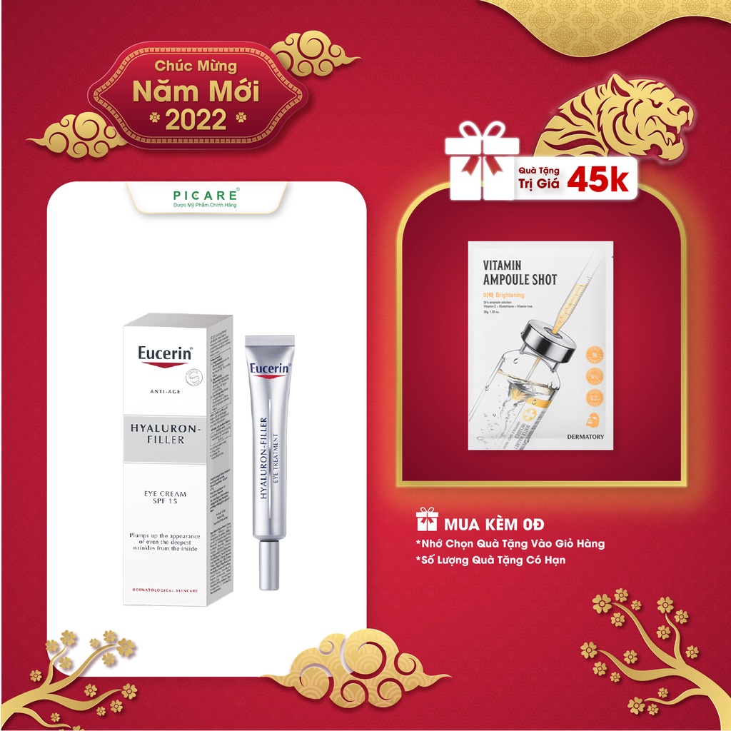 Kem ngăn ngừa lão hóa cho vùng mắt Eucerin Hyaluron Filler Eye SPF15 15ml - 63536