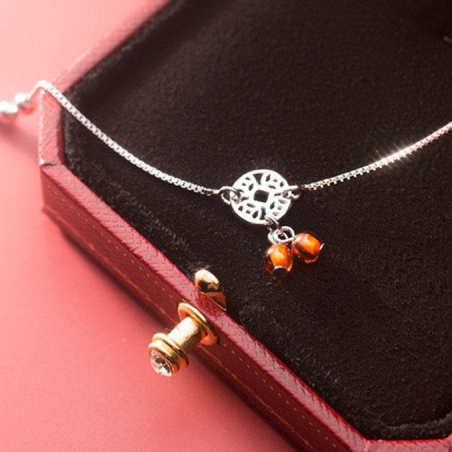 🍒 LẮC CHÂN BẠC S925 🍒 LẮC CHÂN KIM TIỀN CHERRY ĐỎ 🍒 BEST SELLER 🍒 LC0009 | BigBuy360 - bigbuy360.vn