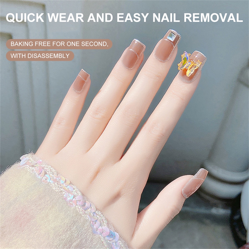 Bộ Móng Tay Giả Kèm Keo Dán Trang Trí Nghệ Thuật