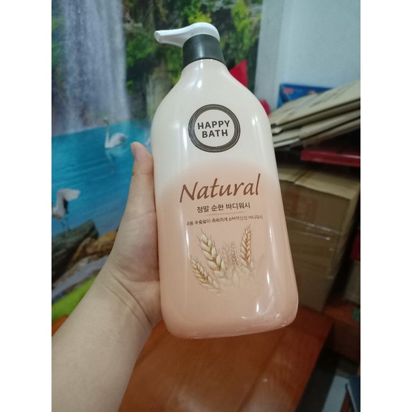 Sữa Tắm Cao Cấp Happy Bath Natural Real Moisture 900ml Hàn Quốc