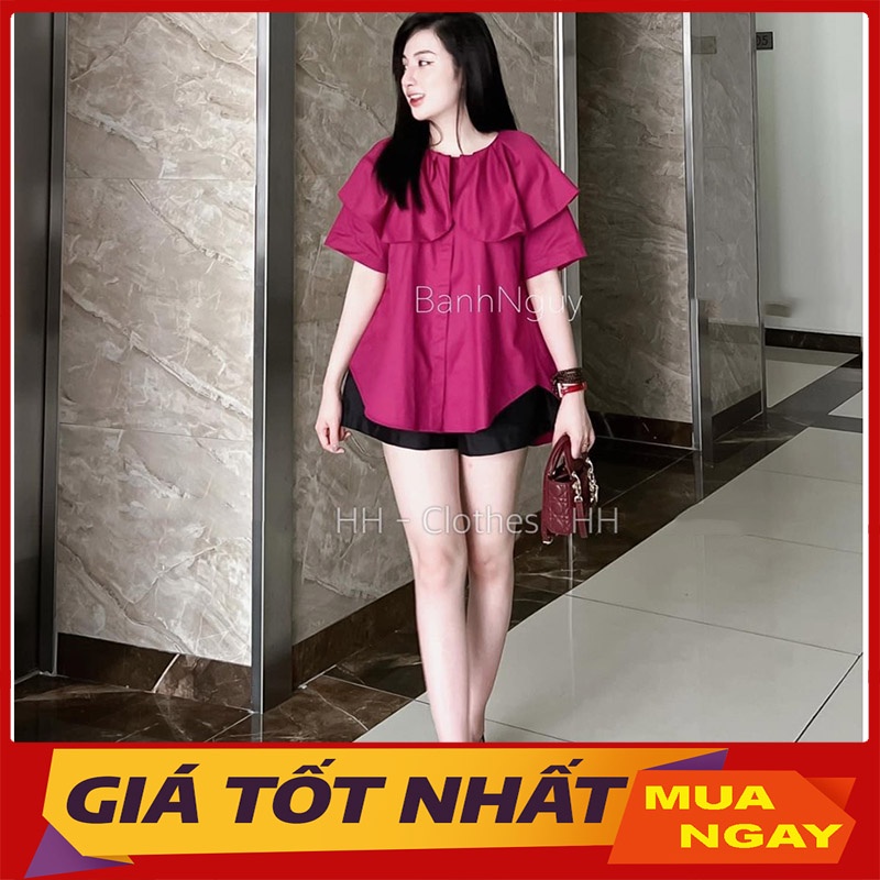Áo Babydoll Cổ Bèo Mẫu Mới Hàng Quảng Châu Loại 1 M0265
