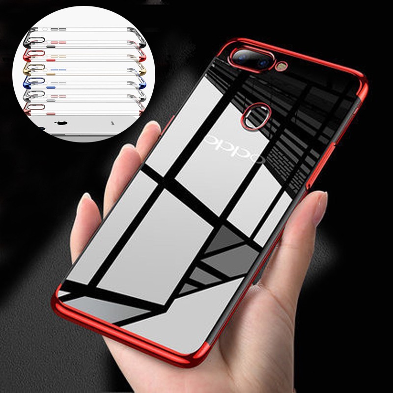 Ốp lưng OPPO A3S/ A7/ A5S/ A83/ A71/ A57/ A39/ F1 Plus/ F3 Plus Soft TPU Cover Plating Clear Casing