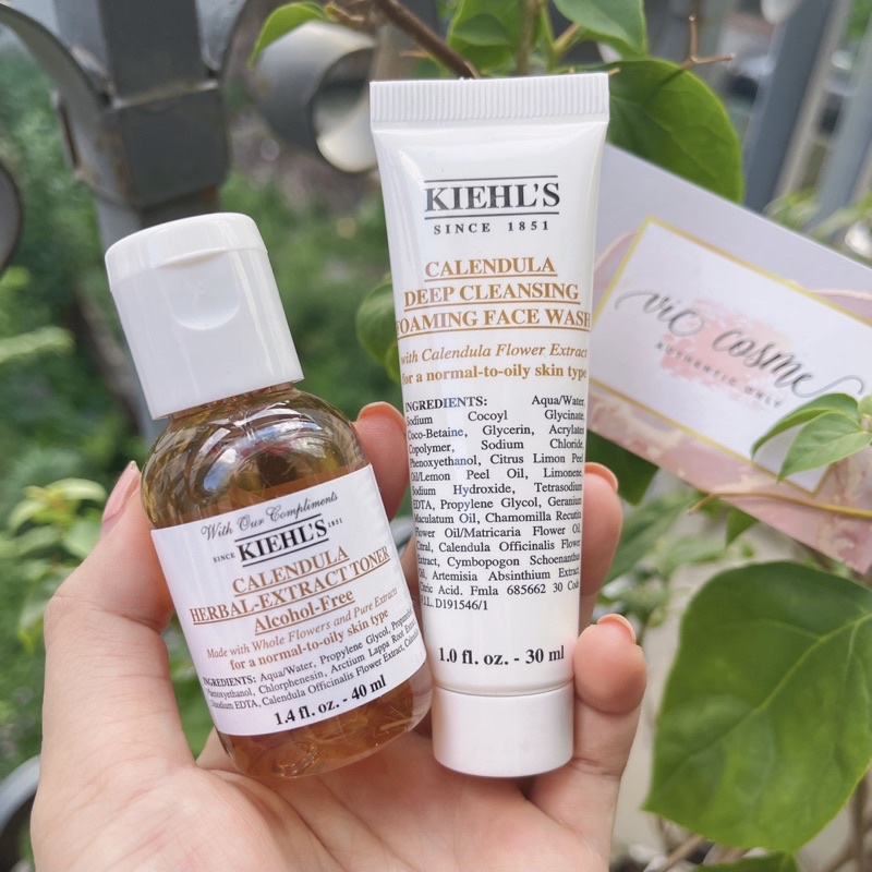 Combo Sữa rửa mặt hoa cúc Kiehl's và Toner hoa cúc Kiehl's