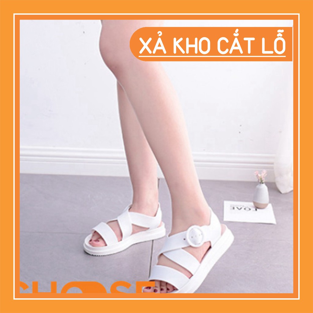 Giày Nữ Choose GIÁ RẺ Sandal CHỐNG NƯỚC Cao Su Quai Chéo .