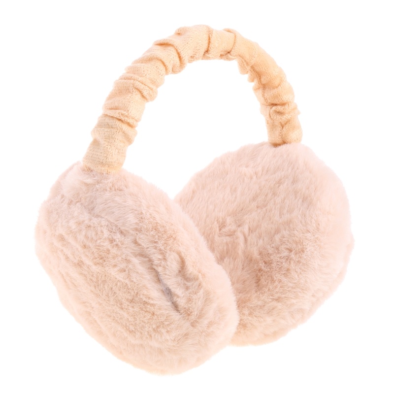 Chụp Tai Giữ Ấm Mùa Đông Phủ Lông Nhân Tạo Màu Trơn Dễ Thương Chống Gió Có Thể Gập Lại Cho Nam Và Nữ