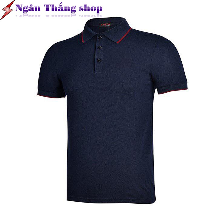 Áo Thun Nam Cổ Bẻ Ariza Thun Cotton Cao Cấp Thoáng Mát Chất Thun Cá Sấu Cotton Thấm Mồ Hôi Tốt