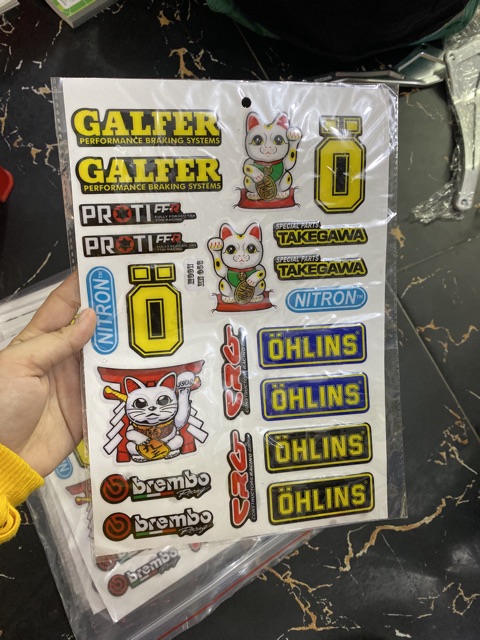 [Giá Hủy Diệt] Tem nỗi siêu đẹp Gallfer,Ohlins,Mèo May Mắn... Cao Cấp | BigBuy360 - bigbuy360.vn