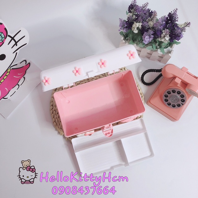 Thùng đựng vật dụng Hello Kitty