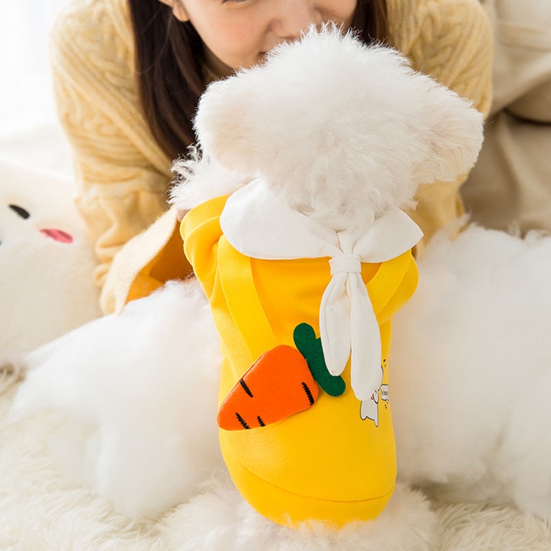 Vật Nuôi Vừa Và Nhỏ Hoạt Hình Dễ Thương Túi đeo Vai Phong Cách Hai Chân Quần áo Mùa Xuân Và Mùa Thu Thời Trang Chó Buộc Dây Quần áo