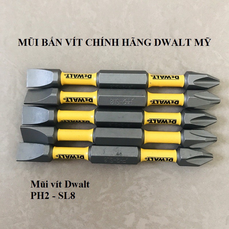 5 Mũi Vít DeWalt Chính Hãng 2 Đầu Sle Ph2