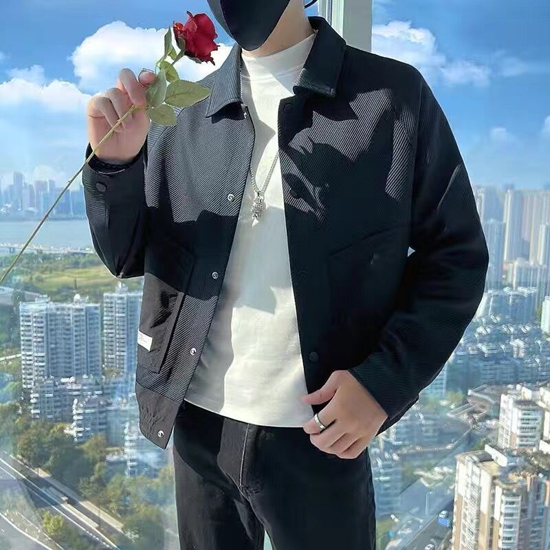 Áo Khoác Nam Thêu Họa Tiết Phong Cách Hàn Quốc Dễ Phối Đồ