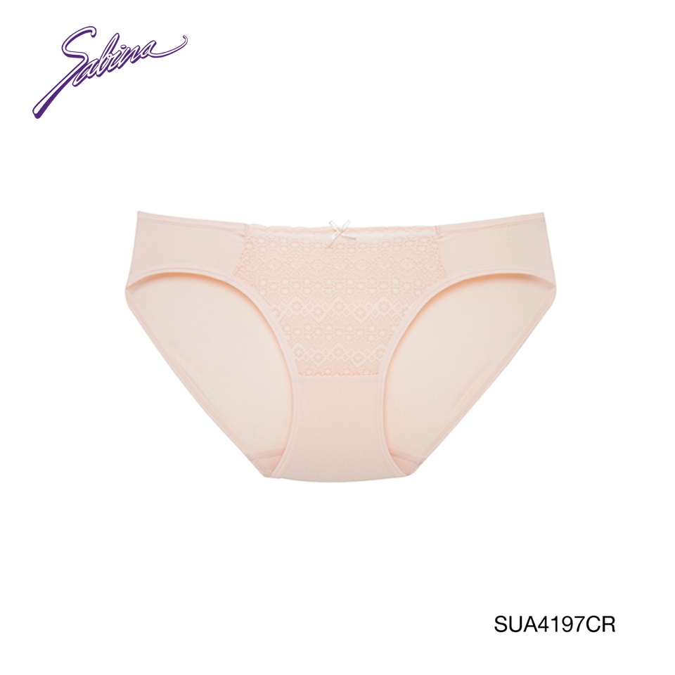 Quần Lót Lưng Vừa Phối Ren Màu Trắng Fashion Doomm Doomm By Sabina SUA4197CR