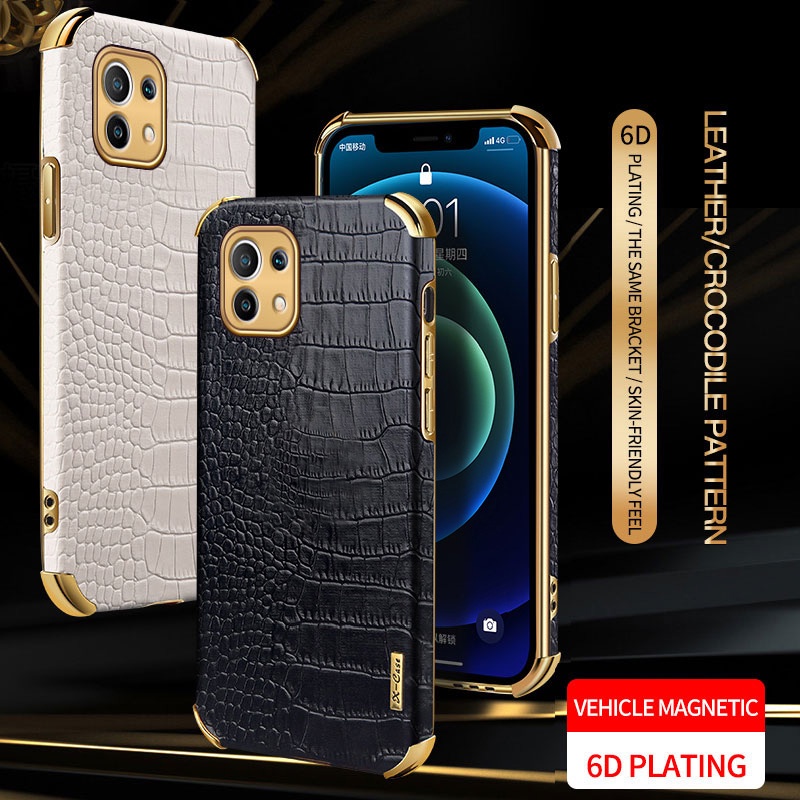 Ốp Điện Thoại Da Cá Sấu Chống Sốc Cho Xiaomi Redmi Note 9 9S 8 Pro 9T 9A 9C 10 10C