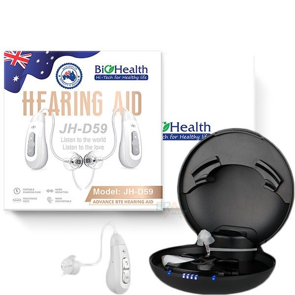 Máy trợ thính pin sạc không dây Biohealth JH-D59 (1 cặp - 2 cái)