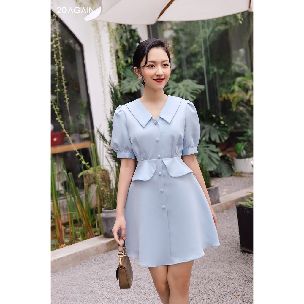 Đầm xòe tà bung eo thanh lịch sang trọng công sở DEA1067 20AGAIN | BigBuy360 - bigbuy360.vn