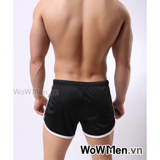 Quần Short Nam Thun Ren Đen - M4