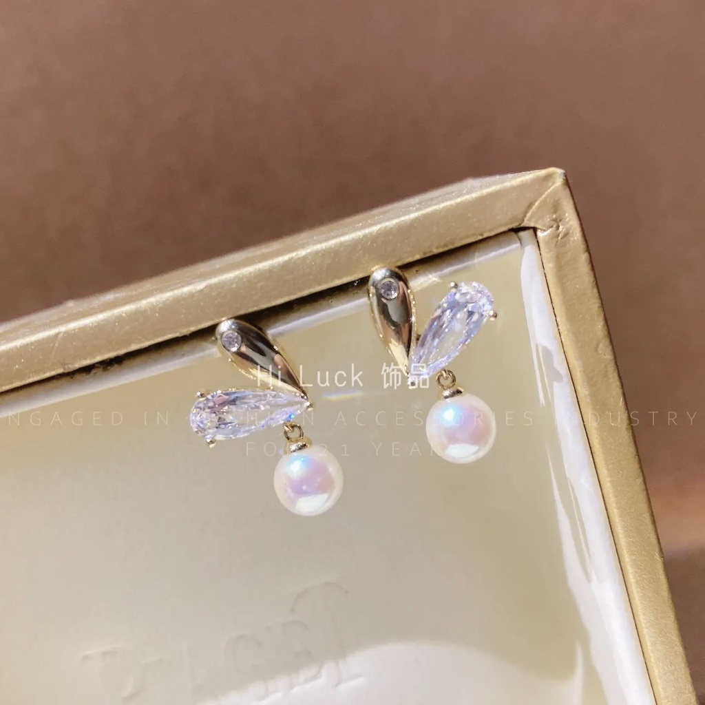 Bông Tai Mạ Bạc 925 Hình Nàng Tiên Cá Đính Hạt Nhiều Màu Sắc Thời Trang 2022