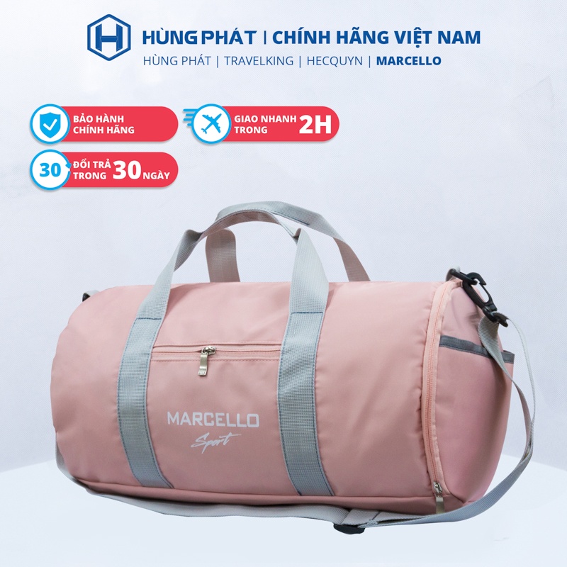 Túi trống du lịch tập gym MARCELLO T100 thời trang có ngăn để giày đa năng