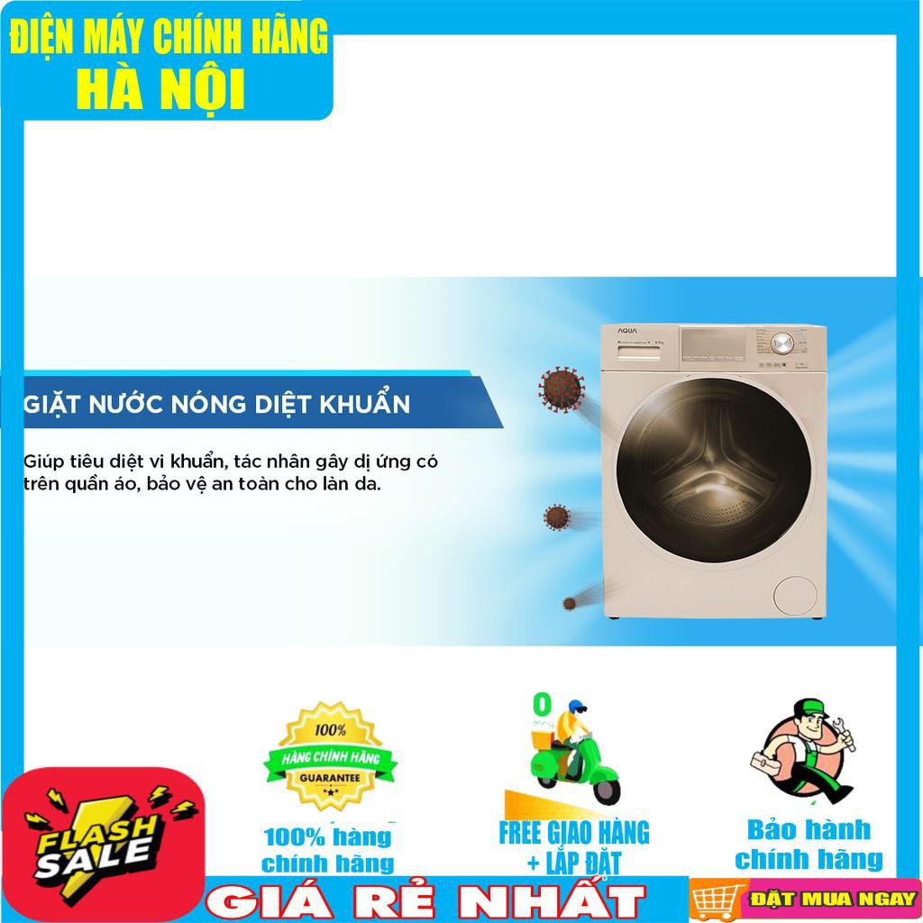 Máy giặt AQUA lồng ngang 8.5kg AQD-D850E.N