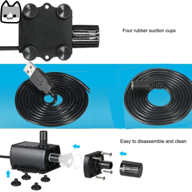 Máy Bơm Nước Mini 4 Chế Độ Dc12V Usb 5v