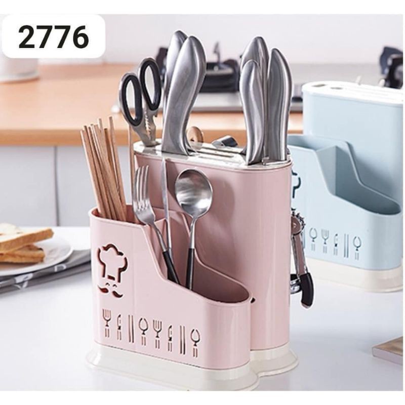 Ống đựng đũa thìa đa năng nhựa Việt Nhật kèm khay cắm dao kéo