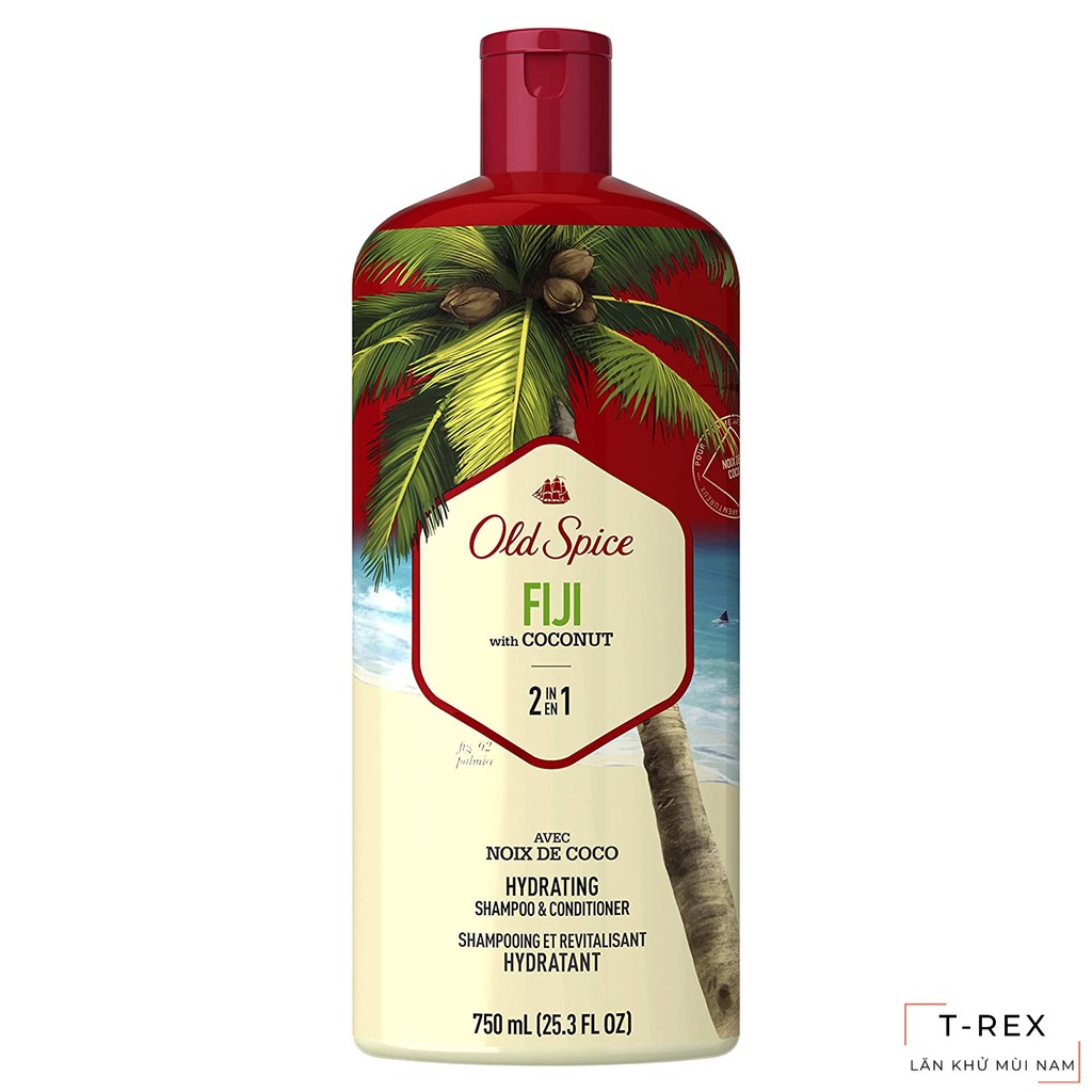 [FREESHIP] Dầu Gội Đầu 2 In 1 Old Spice Fiji 650ML (Dầu Gội Xả)