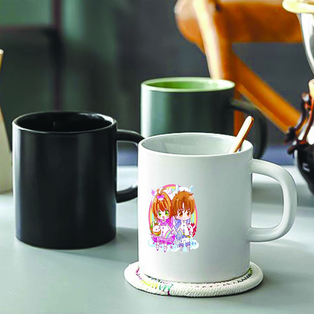 Ly cốc sứ in hình Sakura Cardcaptor Thủ lĩnh thẻ bài anime chibi