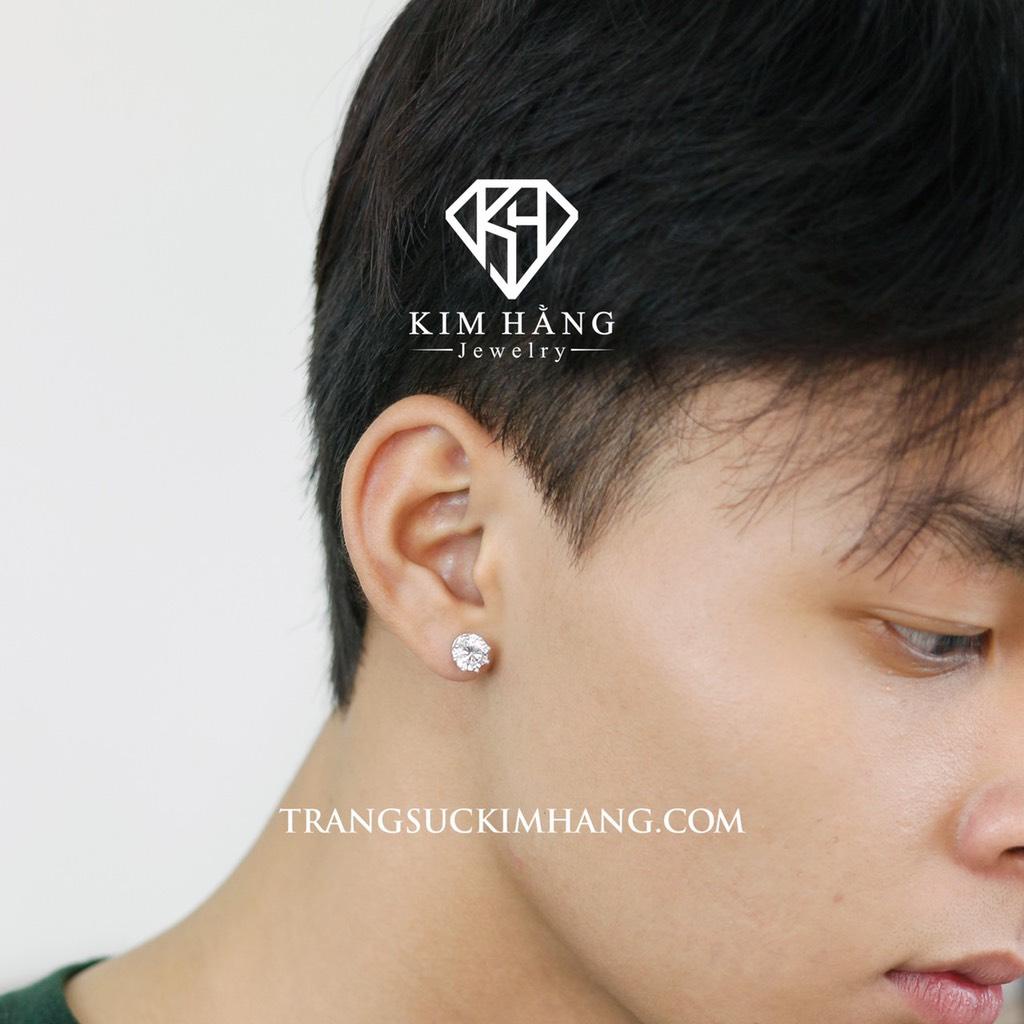 Khuyên Tai BẠC Vương Niệm Thiết Kế Cao Cấp - Chốt Đẩy