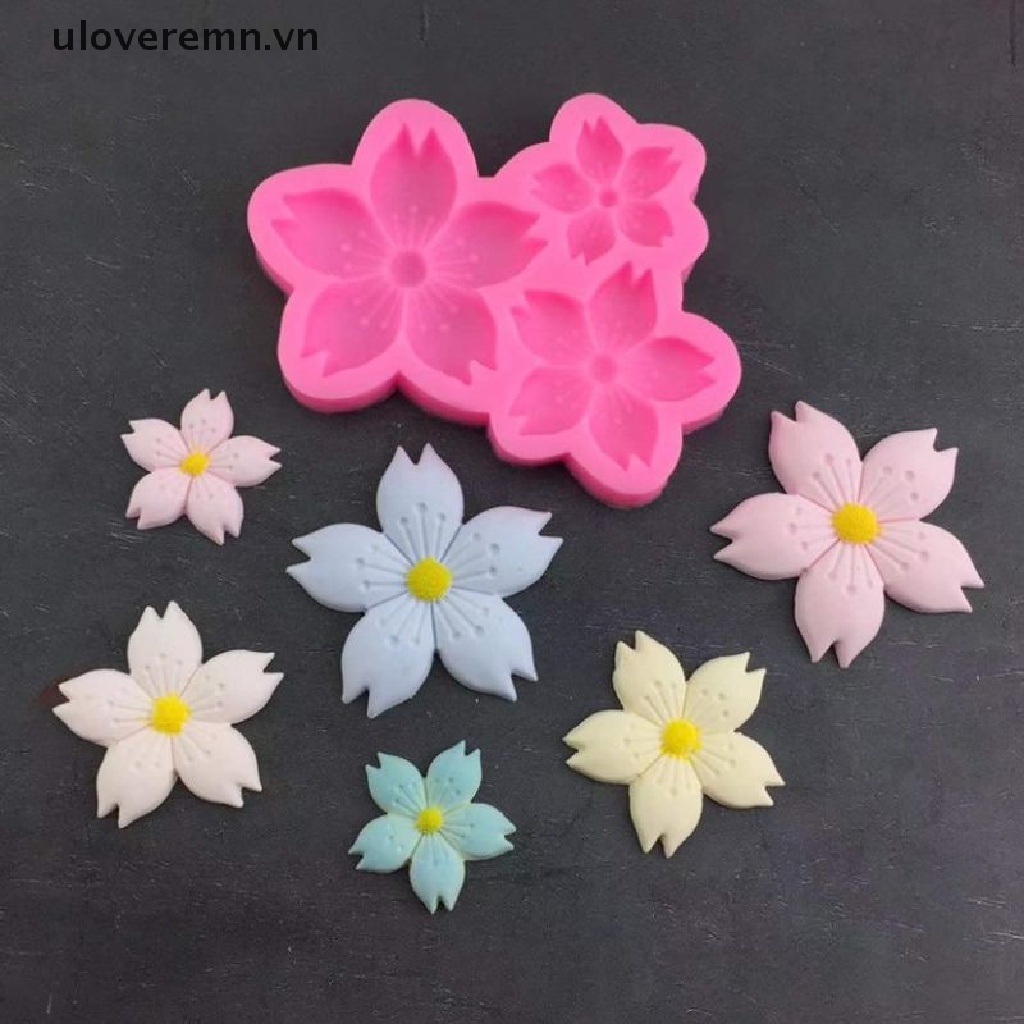 Khuôn Silicone Tạo Hình Hoa Anh Đào Trang Trí Bánh