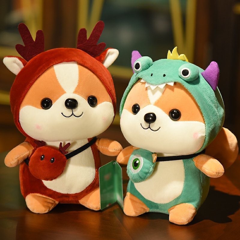 Gấu bông chó Shiba cosplay kích thước 25cm Xưởng gấu bông Việt Nam