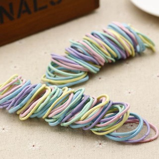 Bộ 100 dây thun cột tóc đơn giản thời trang cho nữ