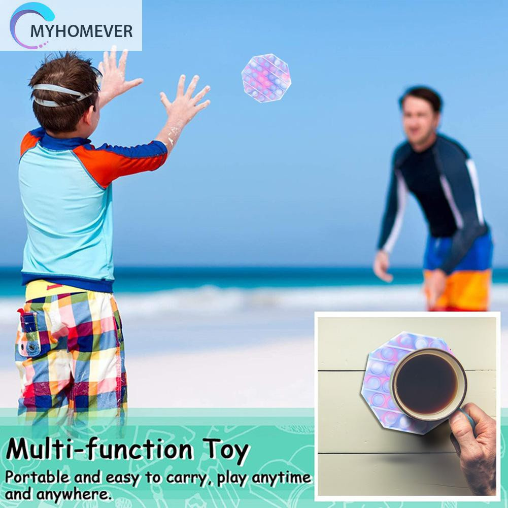 Pop It Fidget Đồ chơi Octagonal Shape Push Bubble Sensory Autism Antistress Child Fluorescent Đồ chơi