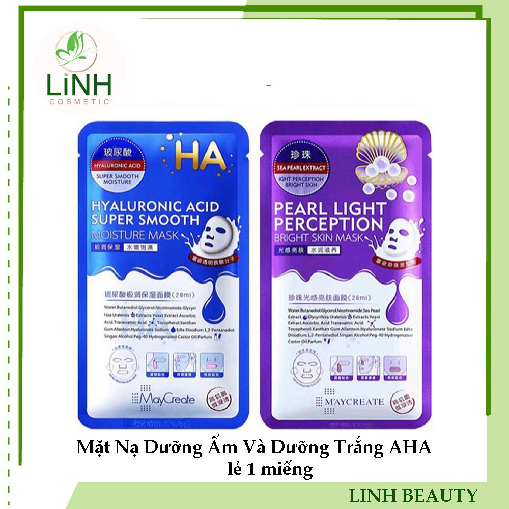 Mặt Nạ Dưỡng Ẩm Và Dưỡng Trắng AHA - lẻ miếng