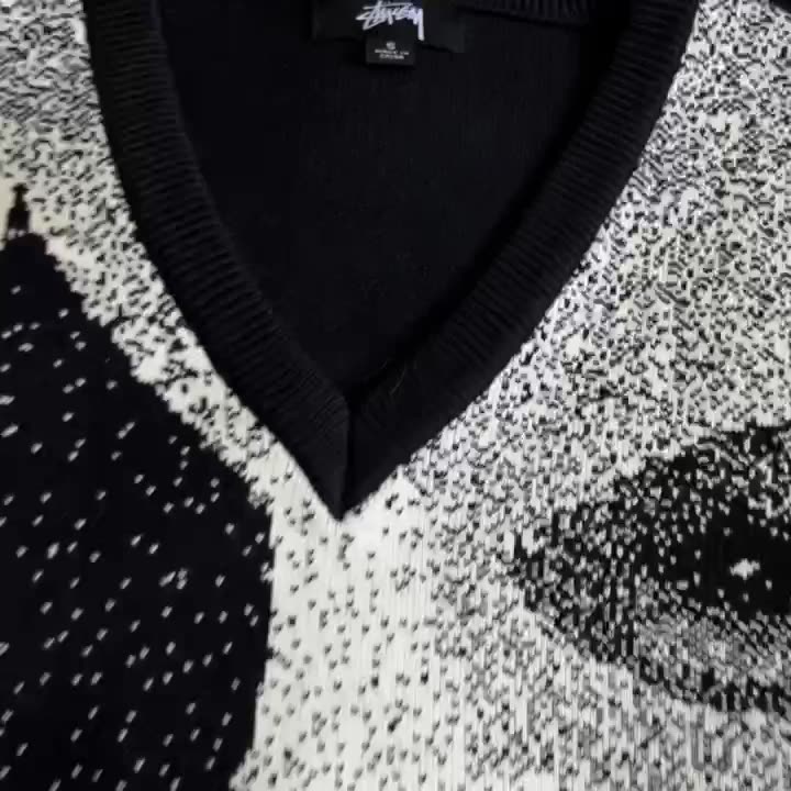 Áo Sweater Dệt Kim Sát Nách In Chữ STUSSY Cá Tính | BigBuy360 - bigbuy360.vn