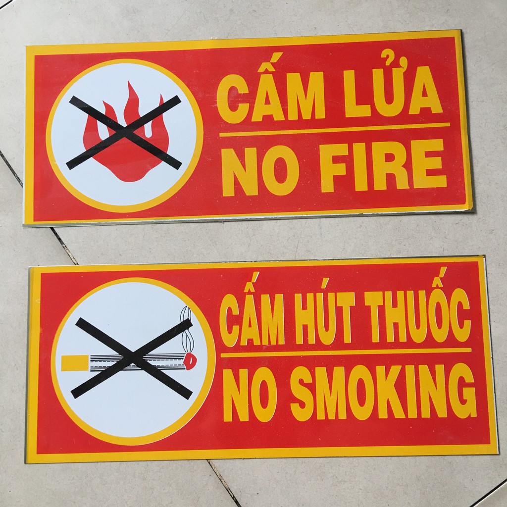 BẢNG TIÊU LỆNH CẤM HÚT THUỐC