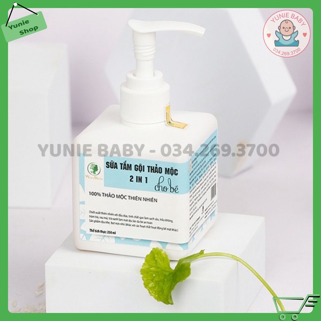 Sữa tắm gội thảo mộc cho bé Wonmom 250ml