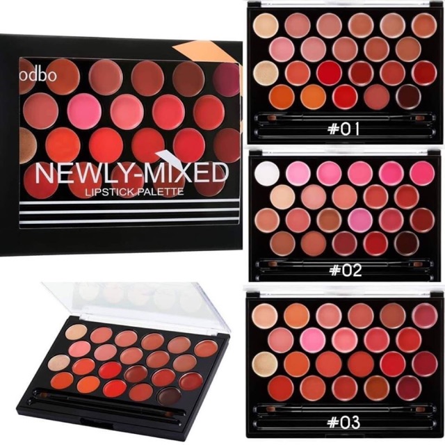 SET SON 22 MÀU ODBO NEWLY MIXED LIPSTICK PALETTE OD522