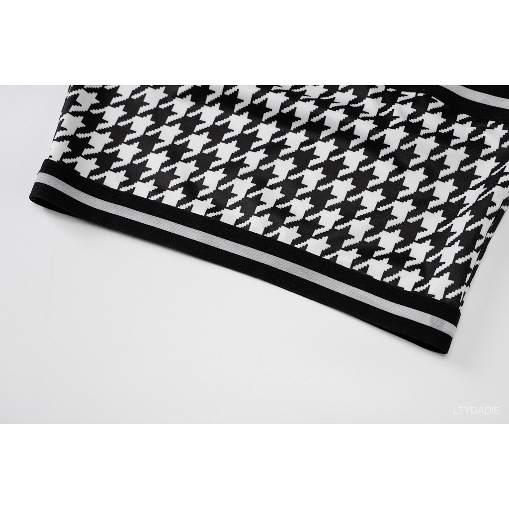 Thời Trang Áo Croptop Trễ Vai In Họa Tiết Ca Rô Xinh Xắn Dành Cho Nữ | BigBuy360 - bigbuy360.vn