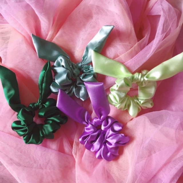 Scrunchies thắt nơ nhiều màu thương hiệu X xinh xắn