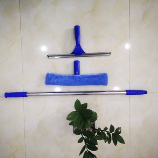 Bộ dụng cụ lau kính 1.2m, tay gạt kính inox 35cm, khung bông chữ T 35cm Bodoca