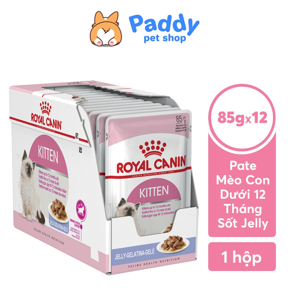  [Hộp 12 Gói] Pate Cho Mèo Con Royal Canin Kitten Jelly 85g