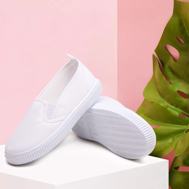 Giày slip on trắng học sinh | BigBuy360 - bigbuy360.vn