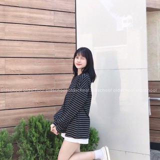 ÁO THUN COTTON SỌC ULZZANG (ảnh thật/sẵn)